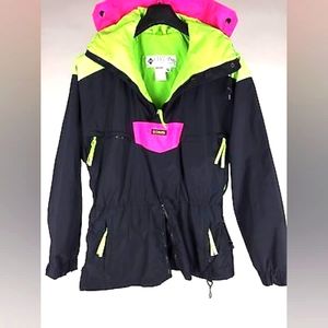 Men's Columbia Sportswear Co Radial Sleeve Pullover Snowboard Jacket Neon, 48"C